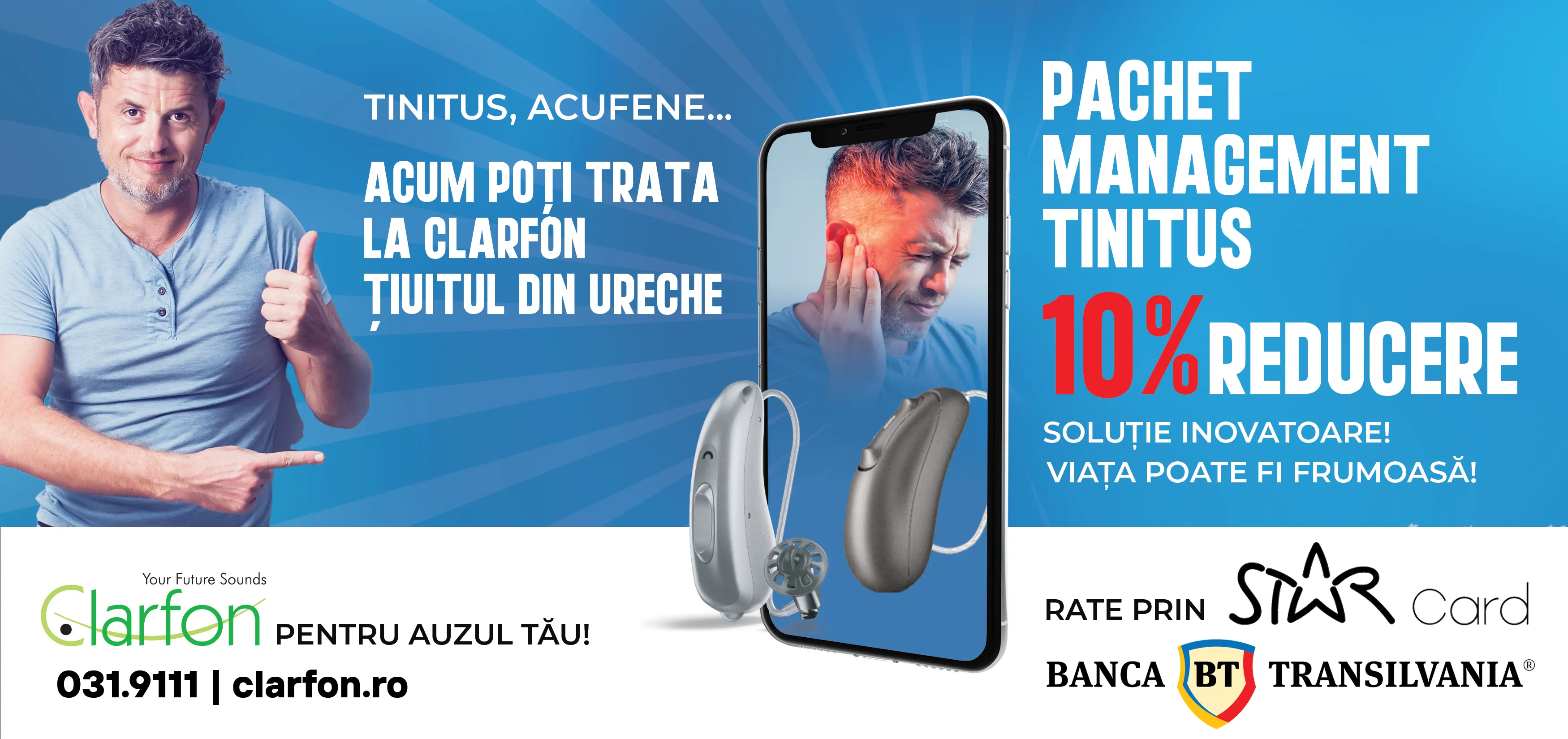 Banca Transilvania × Clarfon — Banca Transilvania × Clarfon — campanie co-branded