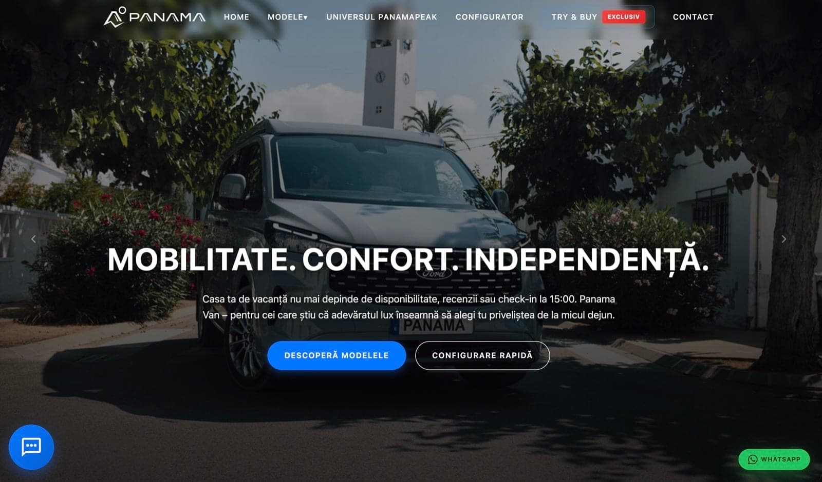 Panama Van — Panama Van (Ford / Trigano) — Site premium Astro cu configurator