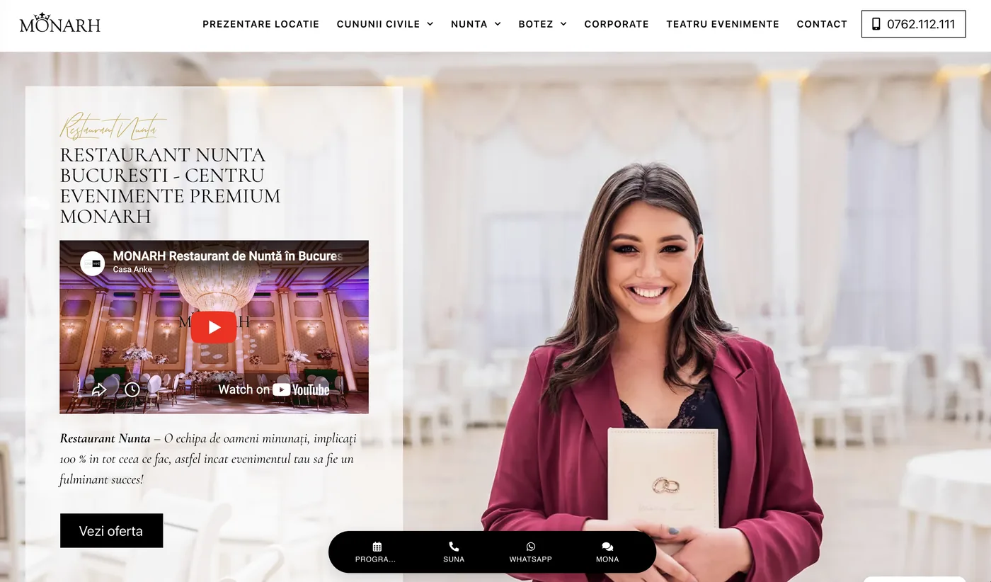 Restaurant Monarh — Restaurant Monarh — Centru de evenimente premium